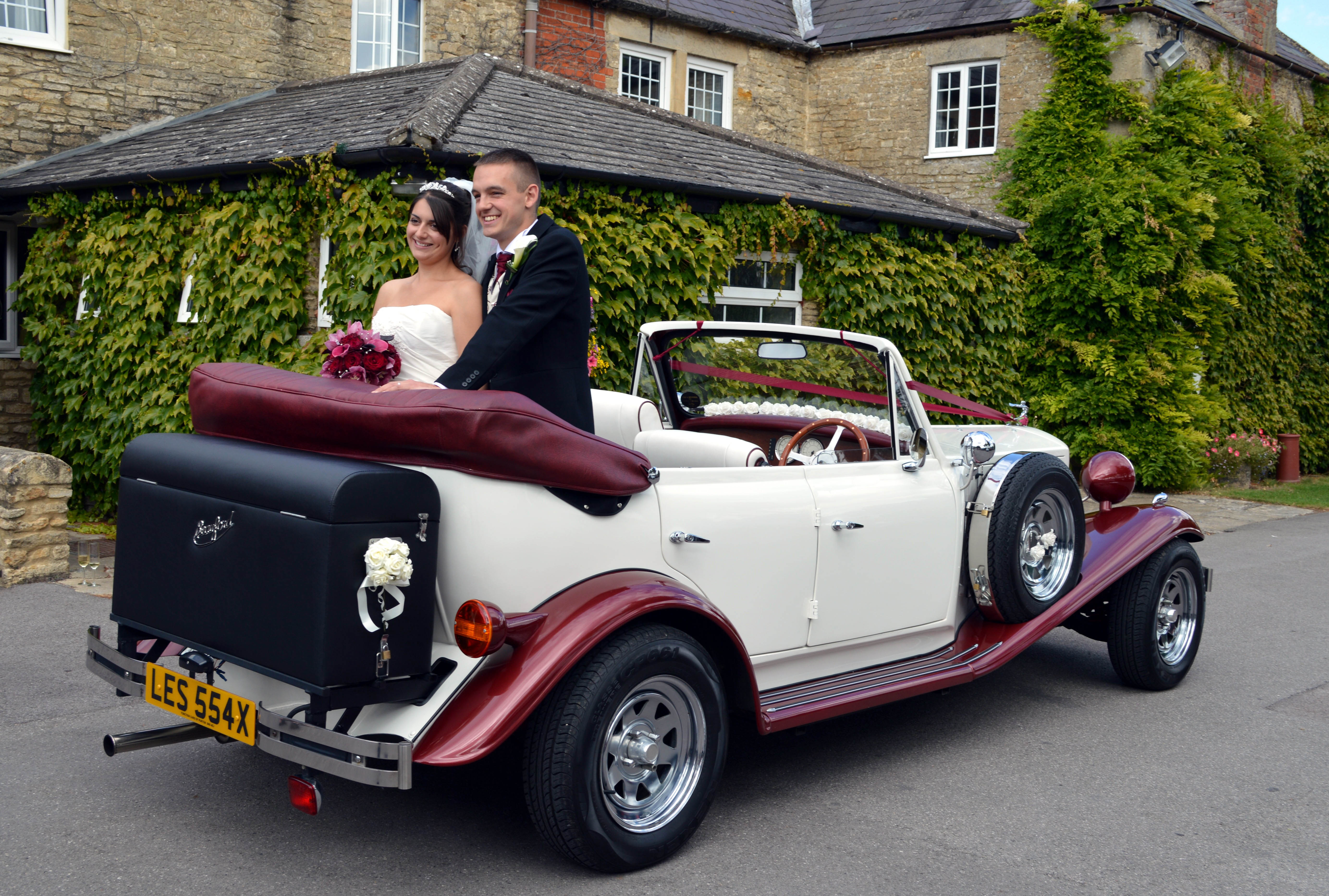 White wedding car Wedding car hire near Swindon, Wiltshire