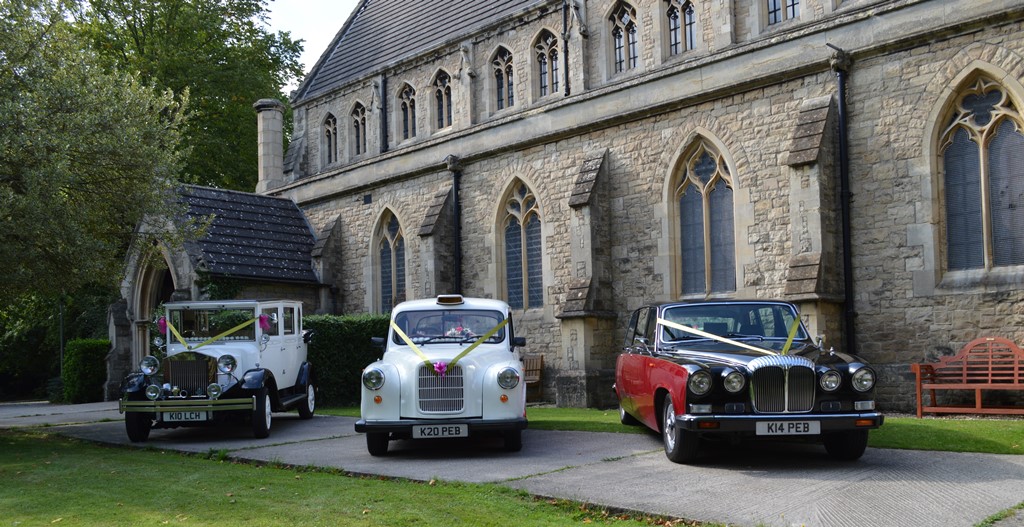 Erica and Sean's wedding cars