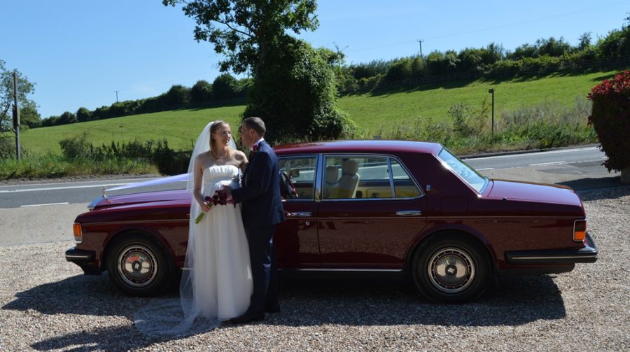 Rolls Royce wedding car for Heather and Andreas