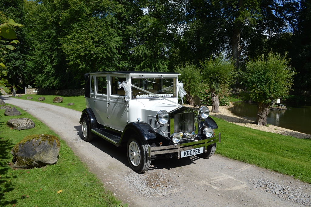 Imperial wedding car near Rockley Manor
