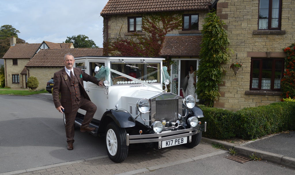 Katherine's Father with Imperial wedding car