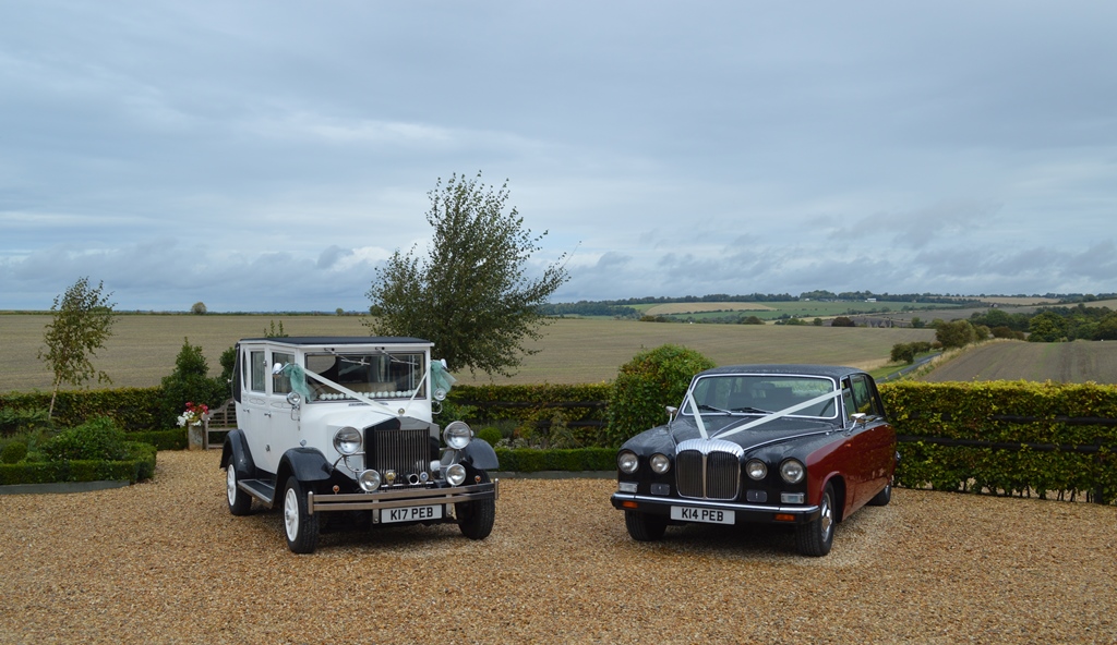 Wedding cars at Wellington Barn