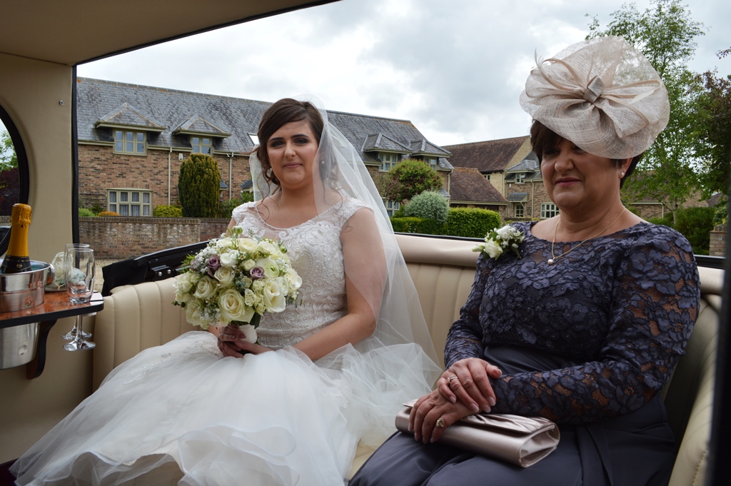 Sophie & her Mother in Imperial wedding car